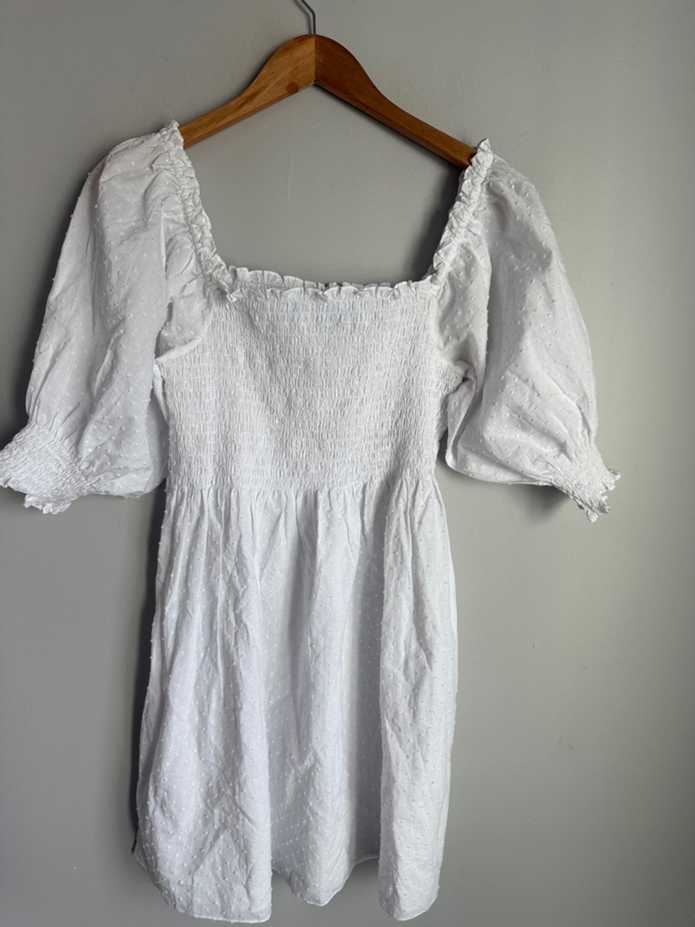 The Athena Nap Dress in white Swiss dot Small - Picture 2 of 11